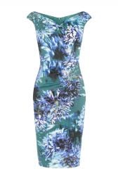 Floral Print V-neck Dress at Karen Millen