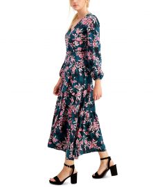 Floral-Print Wrap Maxi Dress at Macys