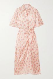 Floral-Print Wraparound Dress by Les Reveries at Net A Porter