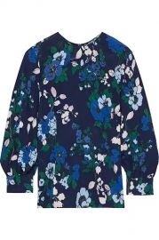 Floral-Print crepe Blouse by Lela Rose at The Outnet