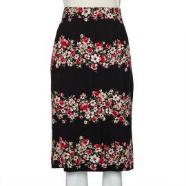 Floral Printed Crepe Pencil Skirt by Dolce & Gabbana at The Luxury Closet