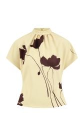 Floral Printed Crepe Top By Lela Rose at Moda Operandi