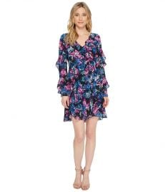 Floral Printed Dress with Ruffle Detail by Laundry by Shelli Segal at Zappos