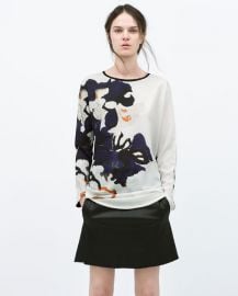 Floral Printed T-shirt at Zara