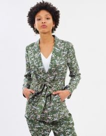 Floral Printed Vincent Silk Blazer at The Iconic