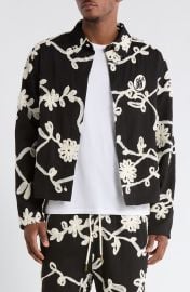 Floral Ribbon Cotton Blend Jacket at Nordstrom