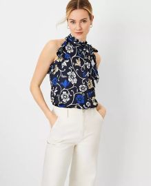 Floral Ruffle Halter Top at Ann Taylor