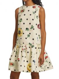 Floral Ruffle-Hem Shift Dress at Saks Fifth Avenue