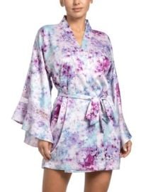 Floral Satin Wrap Robe at Bloomingdales