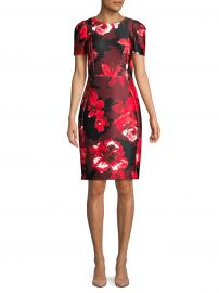 Floral Short-Sleeve Sheath Dress at Saks Off 5th