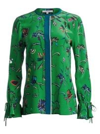 Floral Silk Bell-Sleeve Blouse by Derek Lam 10 Crosby at Saks Fifth Avenue