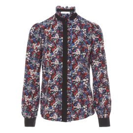 Floral Silk Blouse Blue See by Chlo Fashion Adult at Smallable