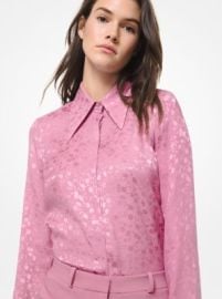 Floral Silk Jacquard Shirt at Michael Kors