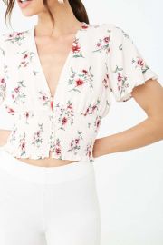 Floral Smocked Top at Forever 21