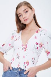 Floral Smocked Top at Forever 21