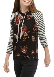 Floral Stripe Hoodie at Belk