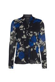 Floral Tie Neck Blouse by Jason Wu at Rent The Runway