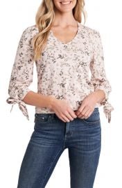 Floral Tie Sleeve Knit Top at Nordstrom Rack