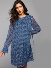 Floral Tie Sleeve Maternity Dress at A Pea in the Pod