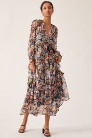 Floral Tiered Maxi Dress at Anthropologie