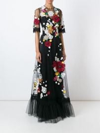 Floral Tulle Dress by Dolce and Gabbana at Farfetch