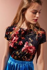 Floral Velvet Tee by Urban Outfitters at Urban Outfitters