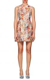 Floral Wool-Silk Crepe Dress at Barneys