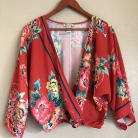 Floral Wrap Crop Top by Flying Tomato at Poshmark