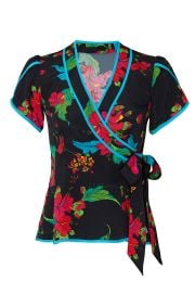 Floral Wrap Top by Nanette Lepore at Rent The Runway