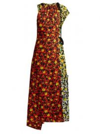 Floral asymmetric midi dress at Matches