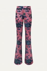 Floral brocade flared pants at Net A Porter