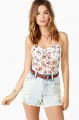 Floral bustier at Nasty Gal