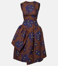 Floral cotton midi dress in multicoloured - Shushu Tong at Mytheresa