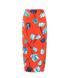 Floral crêpe pencil skirt at Mytheresa