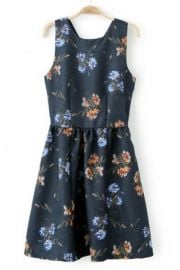 Floral cross back dress at Oasap