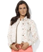 Floral denim jacket by Ralph Lauren at Macys