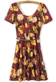 Floral dress at Romwe