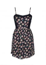 Floral dress with crochet inset at Delias