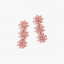 Floral drop earrings in Fresh Peony at J. Crew