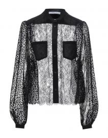 Floral-embroidered lace blouse by Givenchy at Yoox