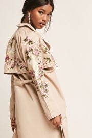 Floral embroidered trench at Forever 21