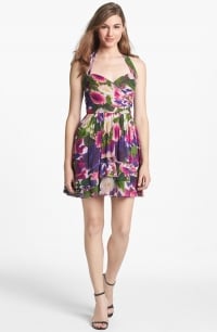 Floral fit and flare dress by Nicole Miller at Nordstrom