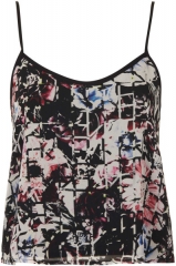 Floral grid print cami at Topshop