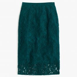 Floral lace pencil skirt at J. Crew