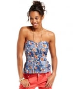 Floral peplum top by American Rag at Macys