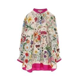 Floral print blouse at Gucci