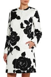 Floral-print cotton-blend jacquard coat at Net A Porter