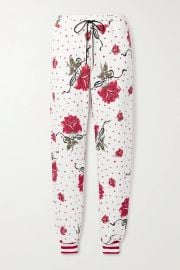 Floral-print cotton-blend jersey track pants at Net a Porter