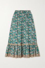 Floral print cotton skirt by Gucci at Net a Porter