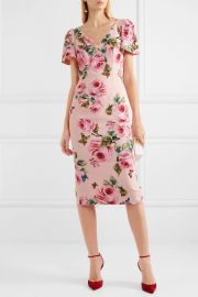 Floral-print crepe midi dress at Net A Porter